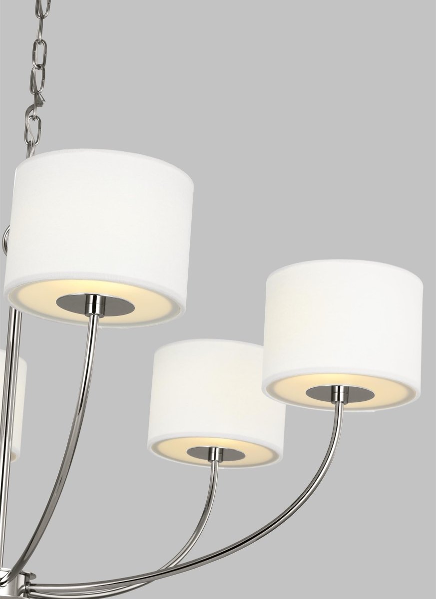 Chandelier Sawyer - Nickel poli 36" by Visual Comfort Studio | Luminaires & cie