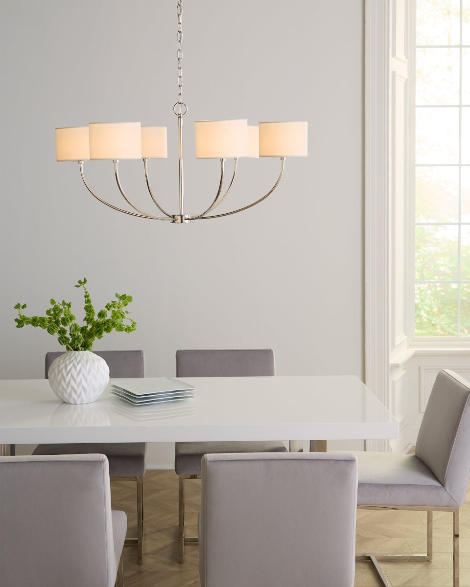 Chandelier Sawyer - Nickel poli 36" by Visual Comfort Studio | Luminaires & cie