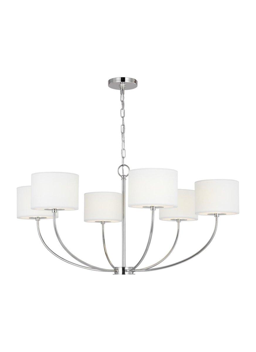 Chandelier Sawyer - Nickel poli 36" by Visual Comfort Studio | Luminaires & cie