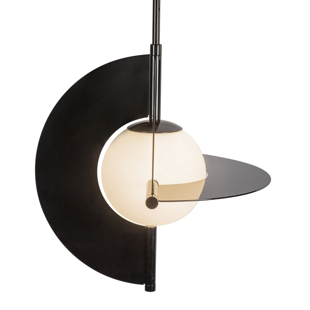 Lustre Scorpio Noir brillant / Verre opale – vue 4