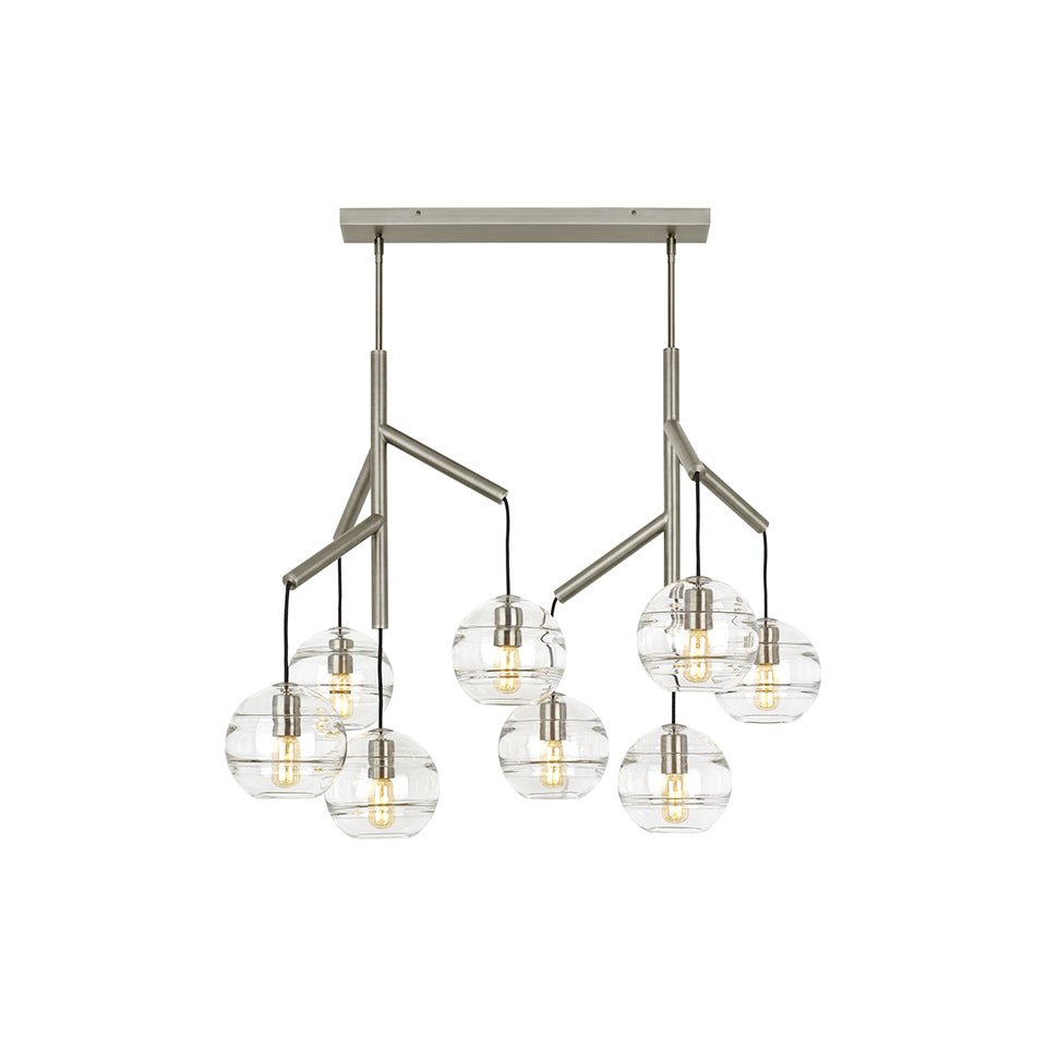 Chandelier Sedona Double - Nickel satiné Transparent Non by Tech Lighting | Luminaires & cie