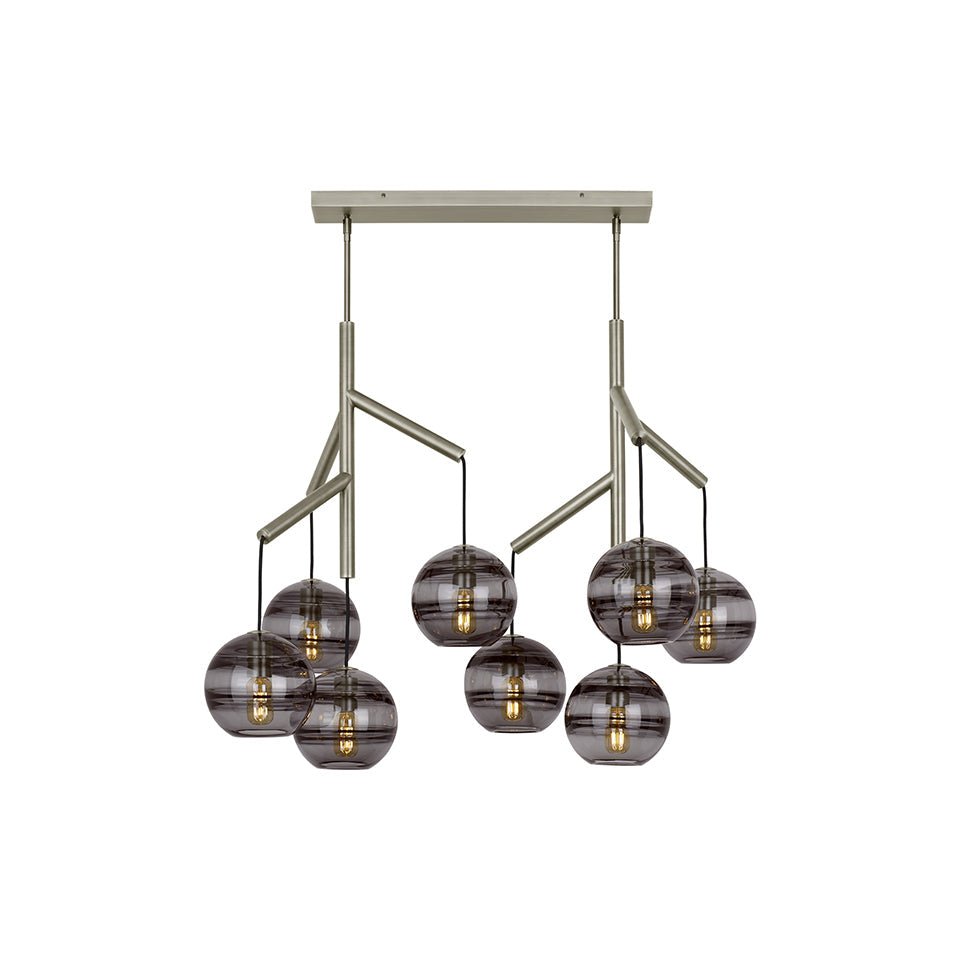 Chandelier Sedona Double - Nickel satiné Fumé Non by Tech Lighting | Luminaires & cie