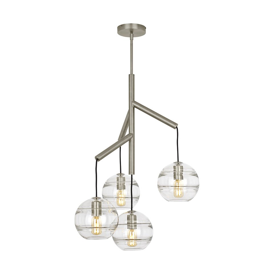 Chandelier Sedona Simple - Nickel satiné Transparent Non by Tech Lighting | Luminaires & cie