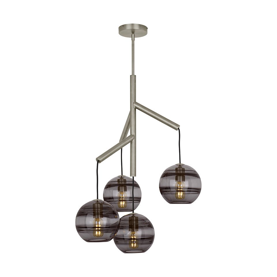 Chandelier Sedona Simple - Nickel satiné Fumé Non by Tech Lighting | Luminaires & cie