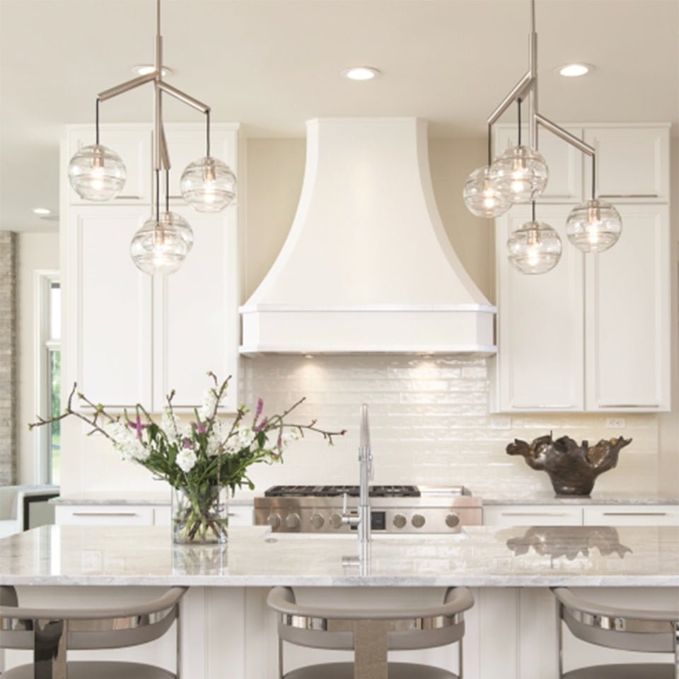 Chandelier Sedona Simple - Nickel satiné Fumé Oui by Tech Lighting | Luminaires & cie