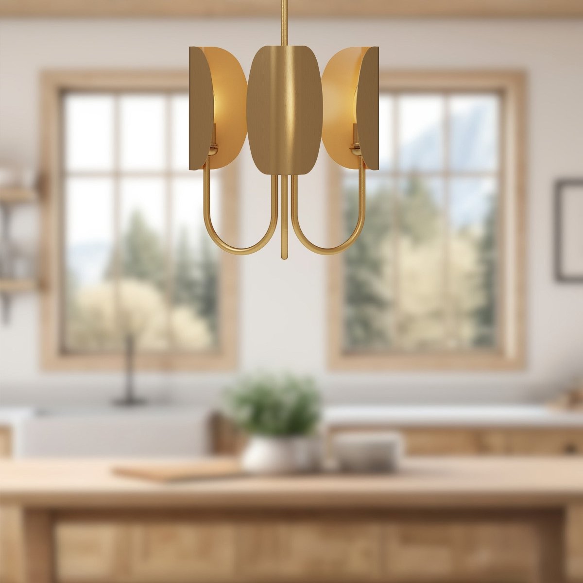 Chandelier Seno - Or vieilli 15" by Alora Lighting | Luminaires & cie