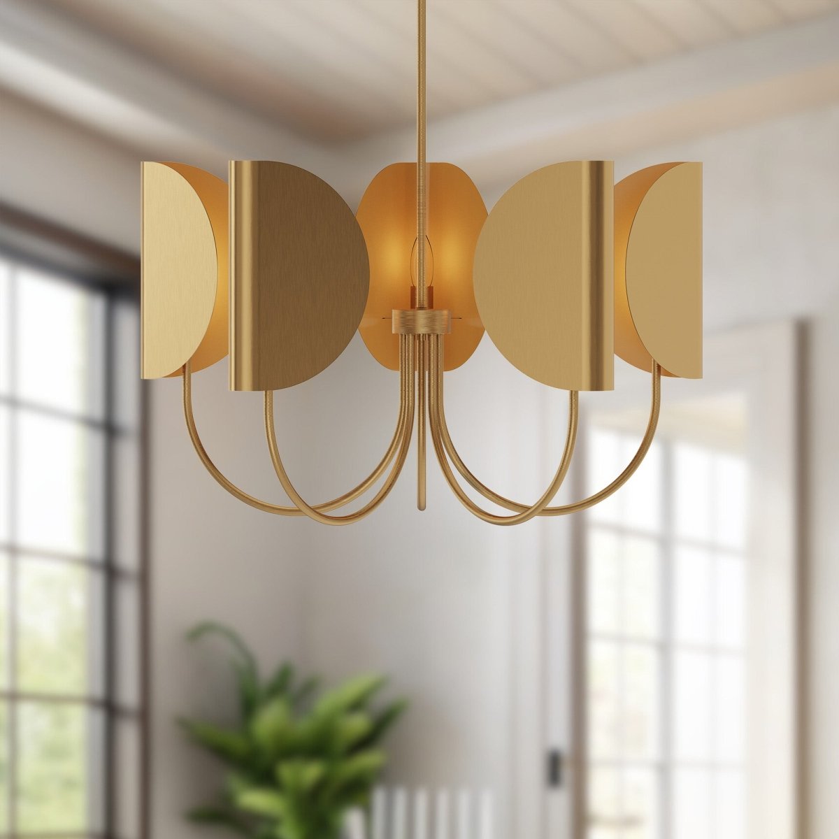 Chandelier Seno - Or vieilli 32" by Alora Lighting | Luminaires & cie