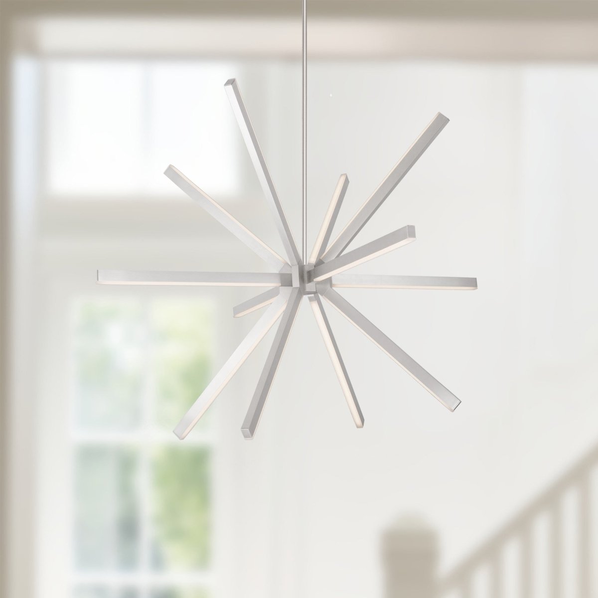 Chandelier Sirius - Nickel brossé 54 3/8" by Kuzco Lighting | Luminaires & cie