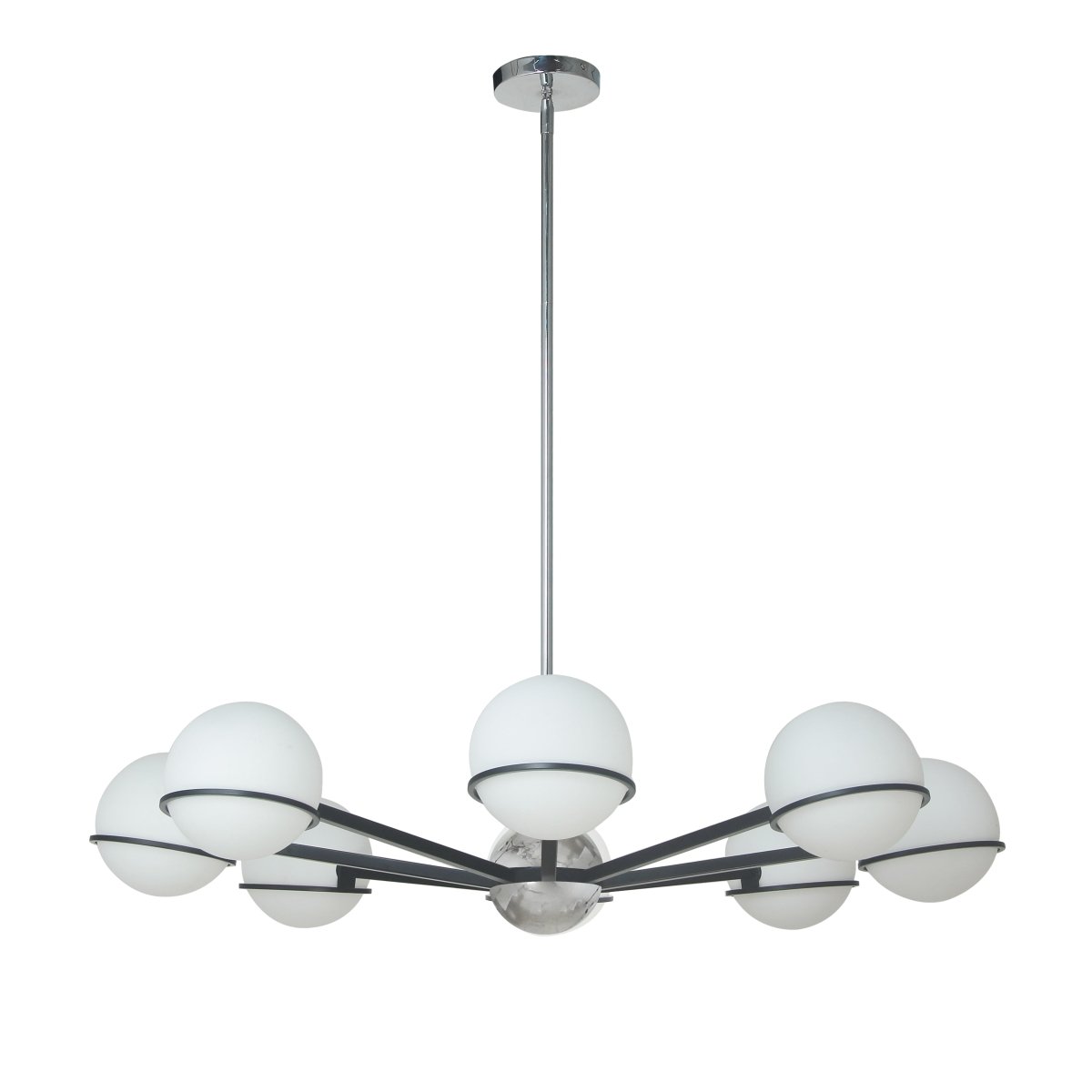 Chandelier Sofia - Chrome poli 38" by Dainolite | Luminaires & cie