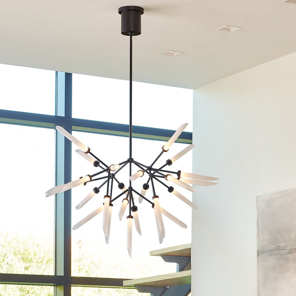Chandelier Spur - Laiton vieilli 43" (Grande) by Tech Lighting | Luminaires & cie