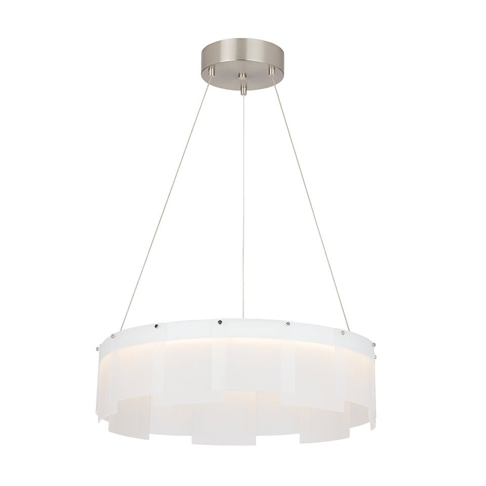 Chandelier Stratos - Frost/Nickel satiné by Tech Lighting | Luminaires & cie