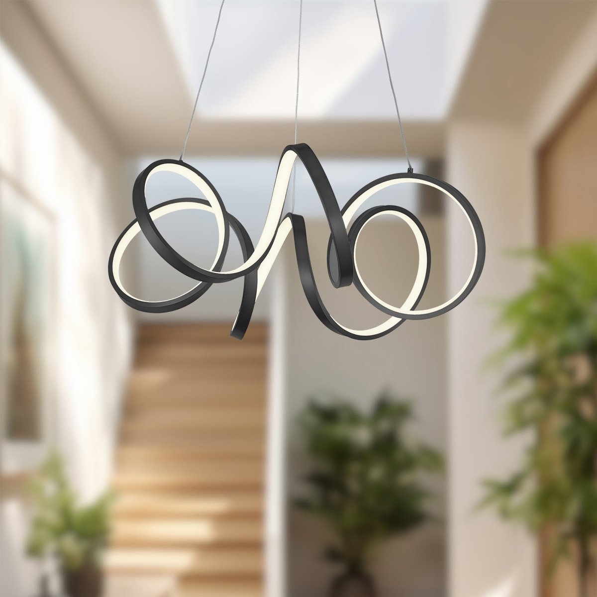 Chandelier Synergy - Noir 23 3/4" by Kuzco Lighting | Luminaires & cie