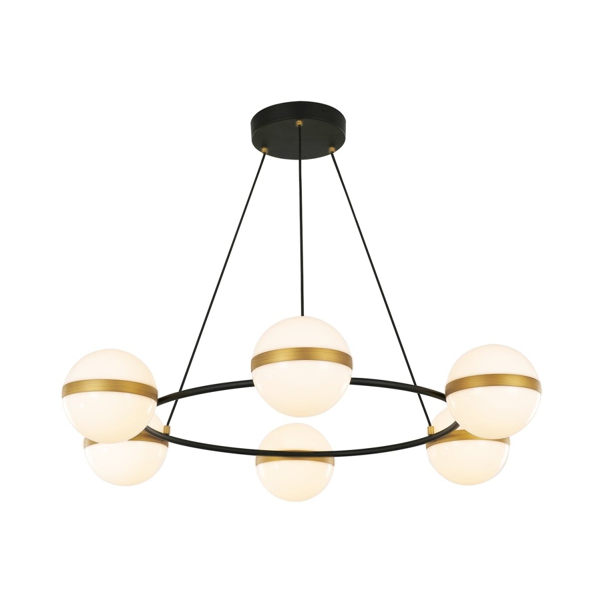 Chandelier Tagliato - 36" by Alora Lighting | Luminaires & cie