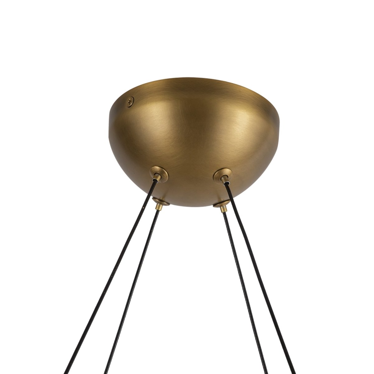 Chandelier Taurus - Vintage en laiton / verre côtelé transparent by Kuzco Lighting | Luminaires & cie