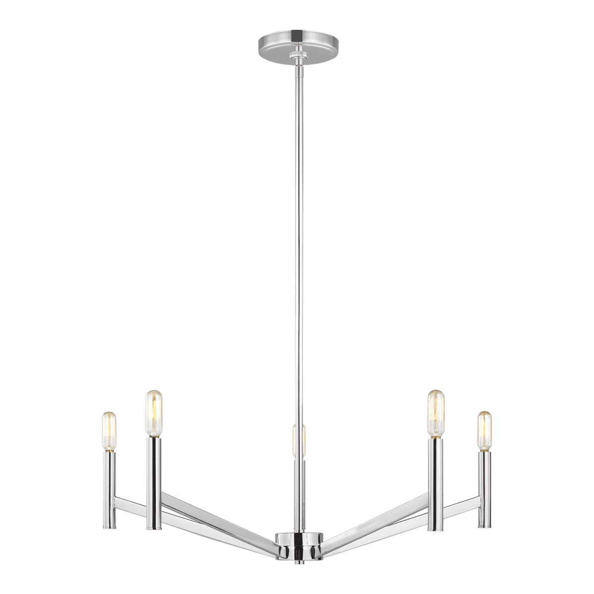 Chandelier Vector - Chrome 28" Ampoules DEL incluses by Visual Comfort Studio | Luminaires & cie
