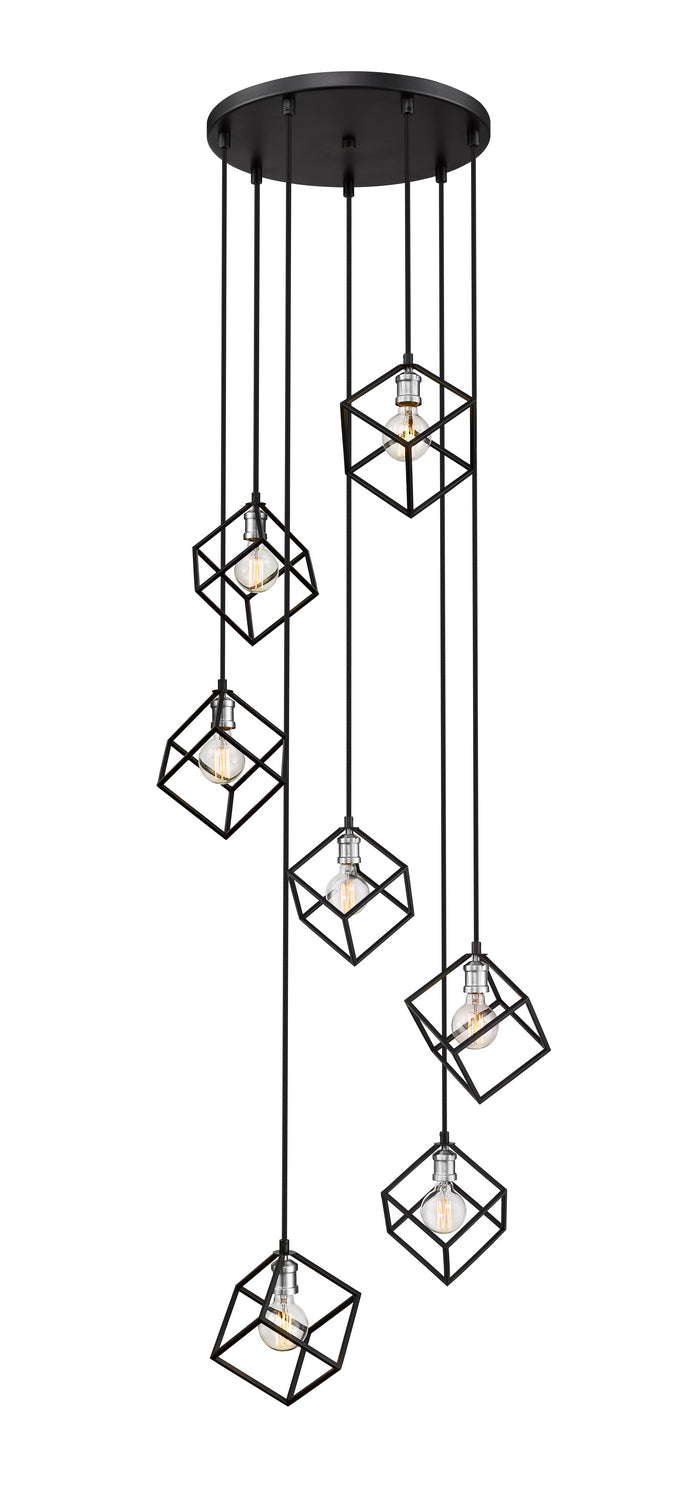 Suspension multiple Vertical Noir mat + Nickel brossé, 23 1/2" – Z-Lite