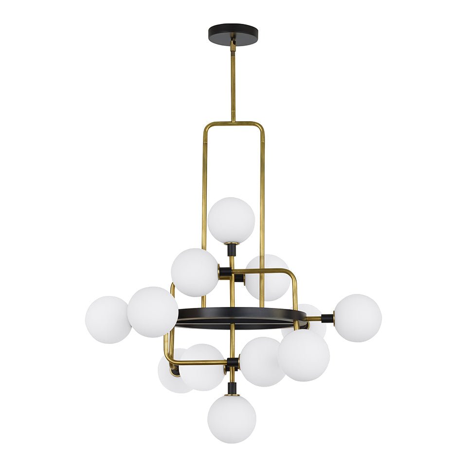 Chandelier Viaggio - Opale/laiton Non by Tech Lighting | Luminaires & cie
