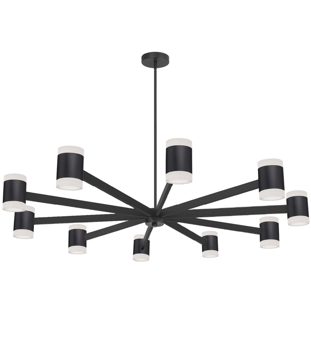 Chandelier Wilson - Noir mat 48" by Dainolite | Luminaires & cie
