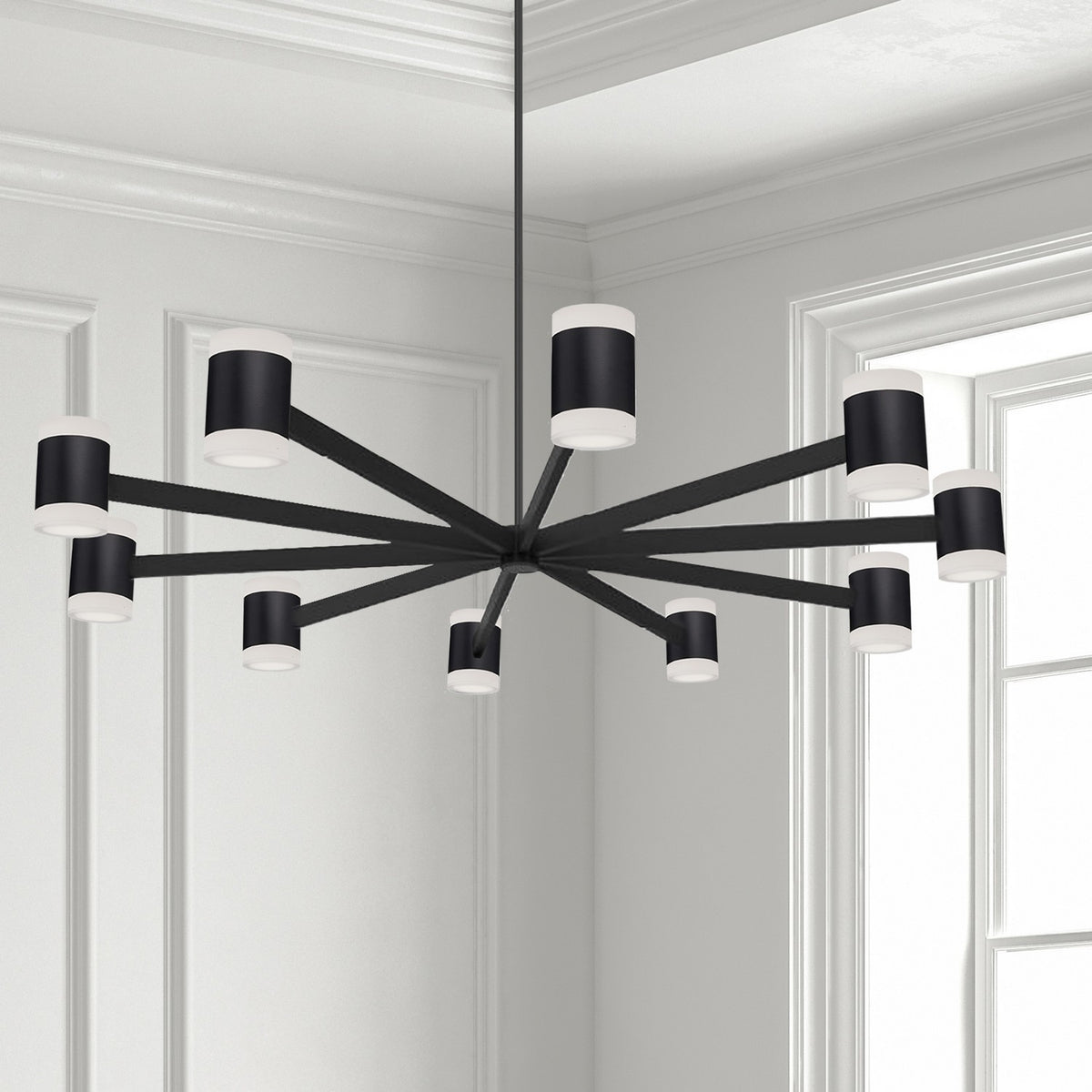 Lustre Wilson 48", Noir mat – vue 2