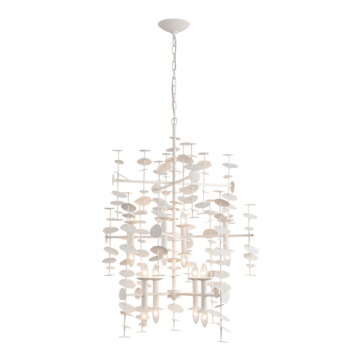 Chandelier Yukari - Blanc mat by Alora Lighting | Luminaires & cie