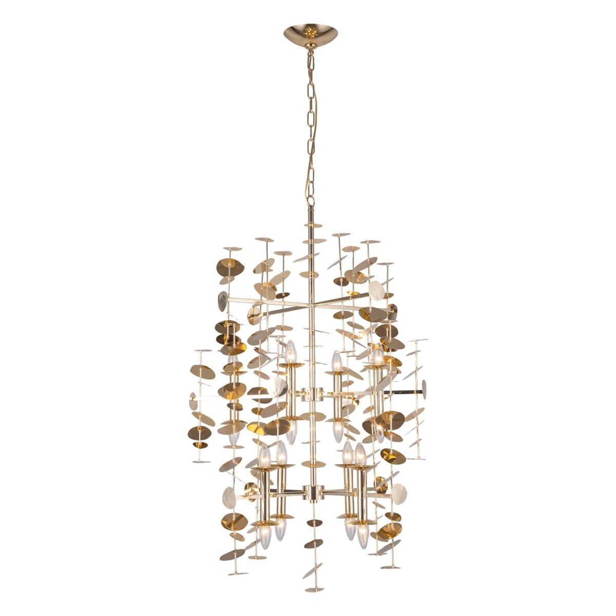 Chandelier Yukari - Laiton poli by Alora Lighting | Luminaires & cie