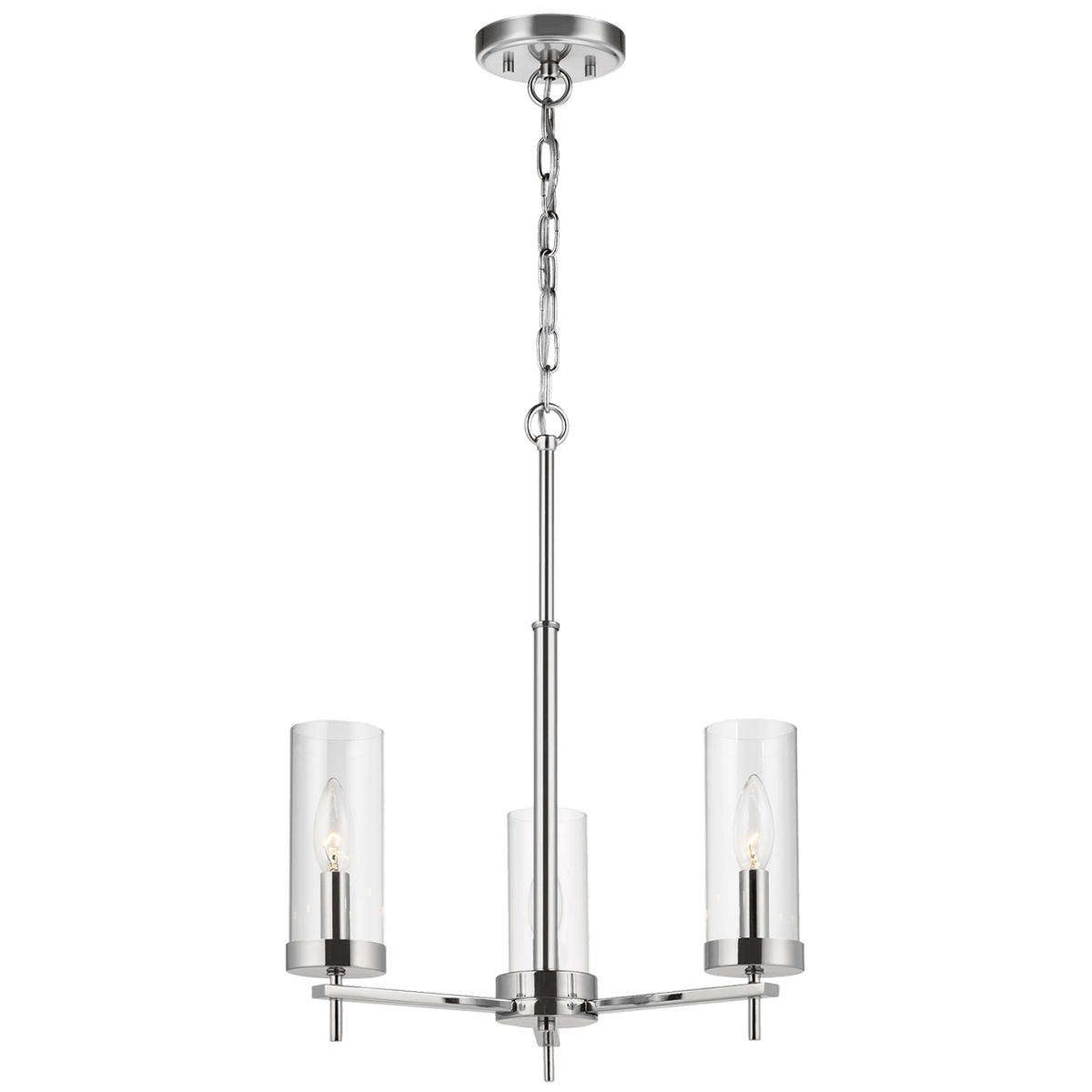 Chandelier Zire - Chrome 18" Ampoules non - incluses by Visual Comfort Studio | Luminaires & cie