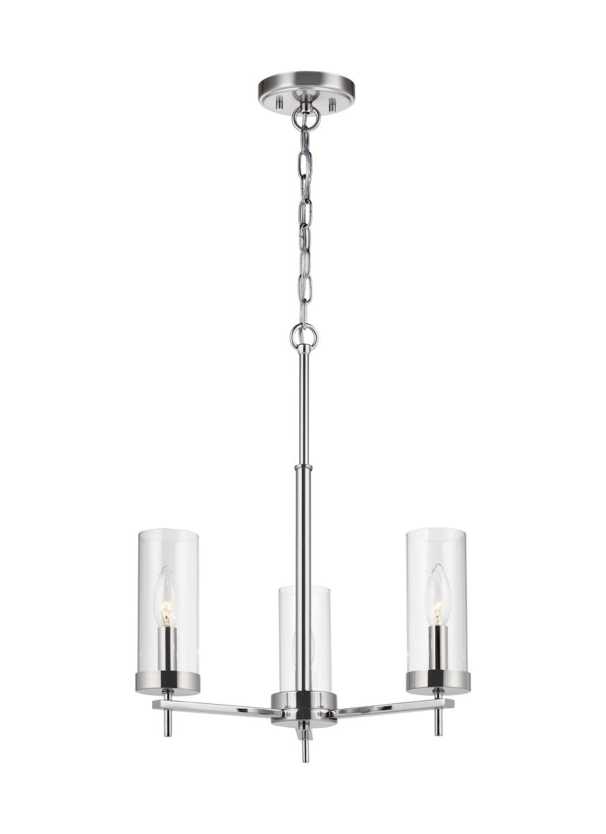 Chandelier Zire - Chrome 18" Ampoules non - incluses by Visual Comfort Studio | Luminaires & cie