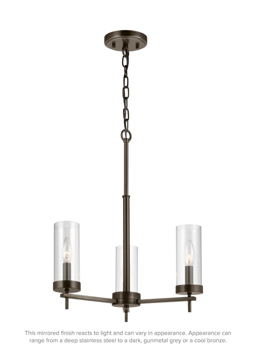 Chandelier Zire - Bronze brossé bronze 18" Ampoules non - incluses by Visual Comfort Studio | Luminaires & cie