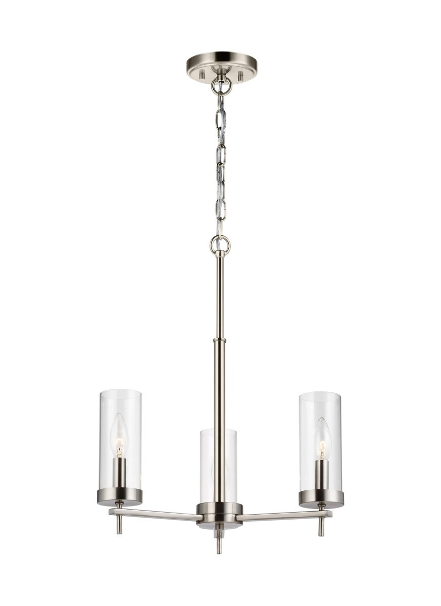 Chandelier Zire - Nickel brossé 18" Ampoules non - incluses by Visual Comfort Studio | Luminaires & cie