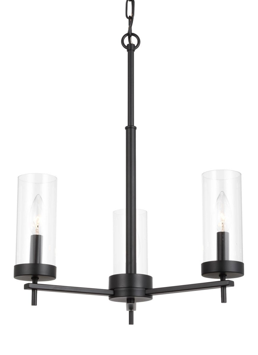 Chandelier Zire - Noir de minuit 18" Ampoules DEL incluses by Visual Comfort Studio | Luminaires & cie