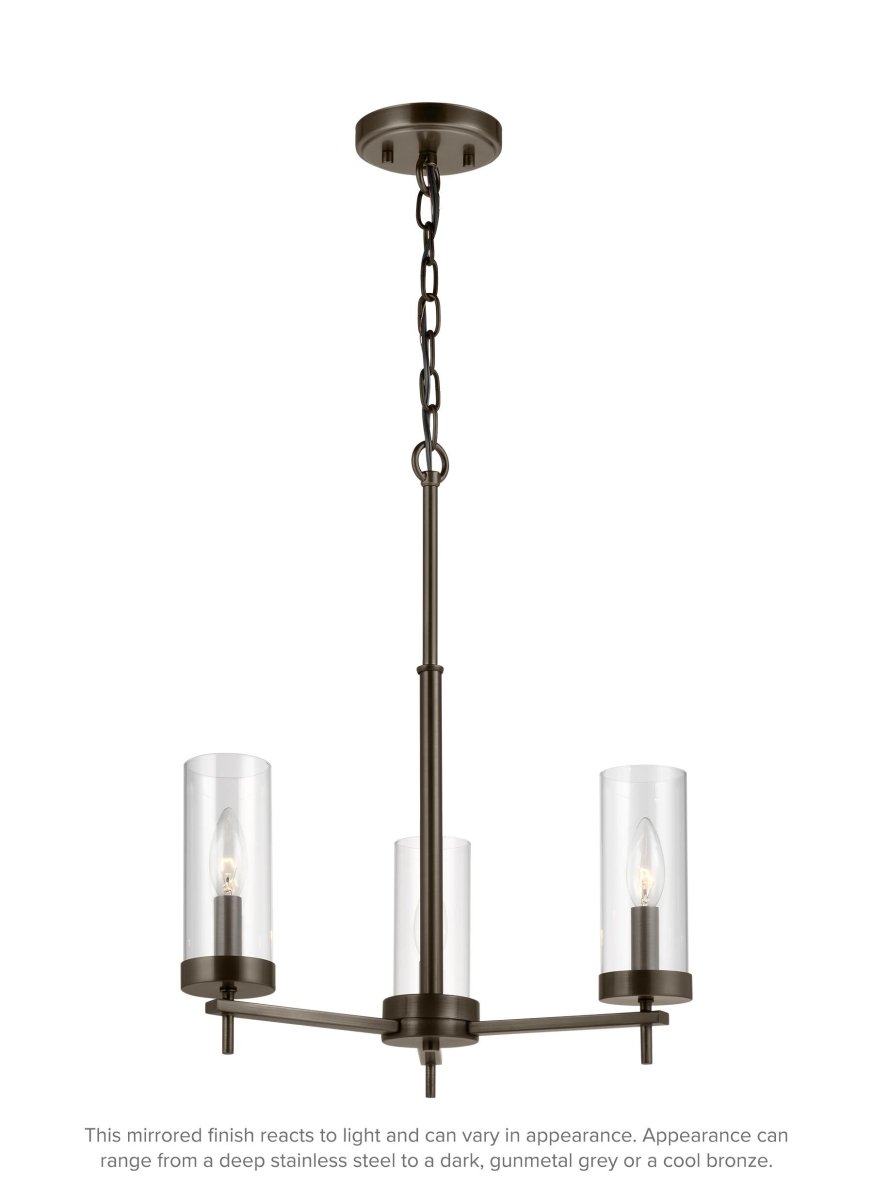 Chandelier Zire - Bronze brossé bronze 18" Ampoules DEL incluses by Visual Comfort Studio | Luminaires & cie