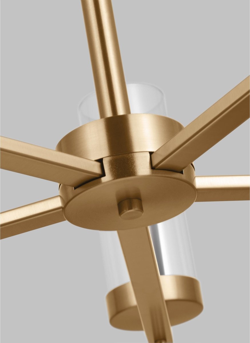 Chandelier Zire - Laiton satiné 26" Ampoules DEL incluses by Visual Comfort Studio | Luminaires & cie