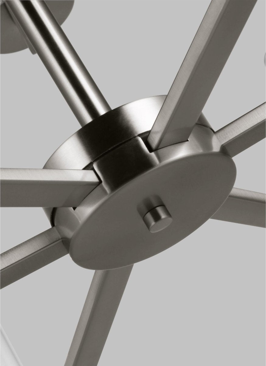 Chandelier Zire - Nickel brossé 32" Ampoules non - incluses by Visual Comfort Studio | Luminaires & cie