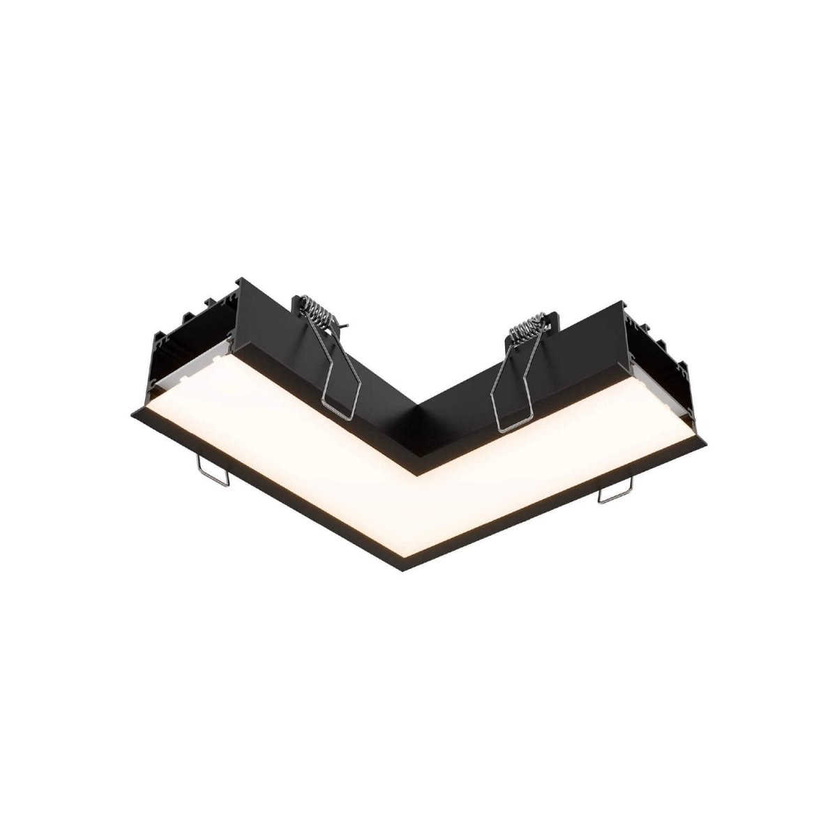 Connecteur en L encastré Boulevard - Noir 120 by dals | Luminaires & cie