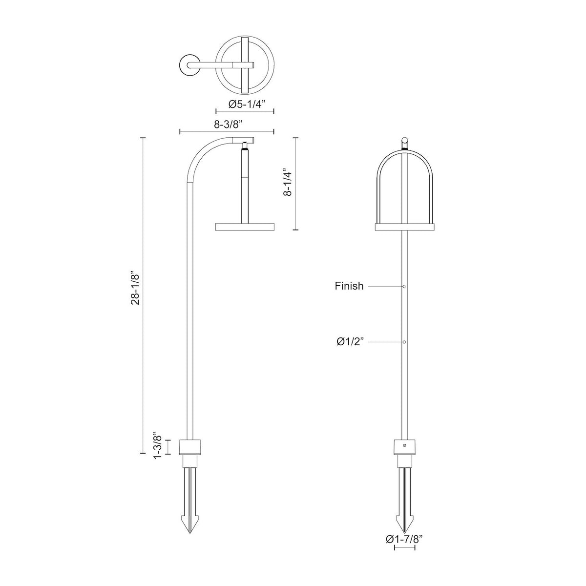 Luminaire de sentier Trek – vue 4