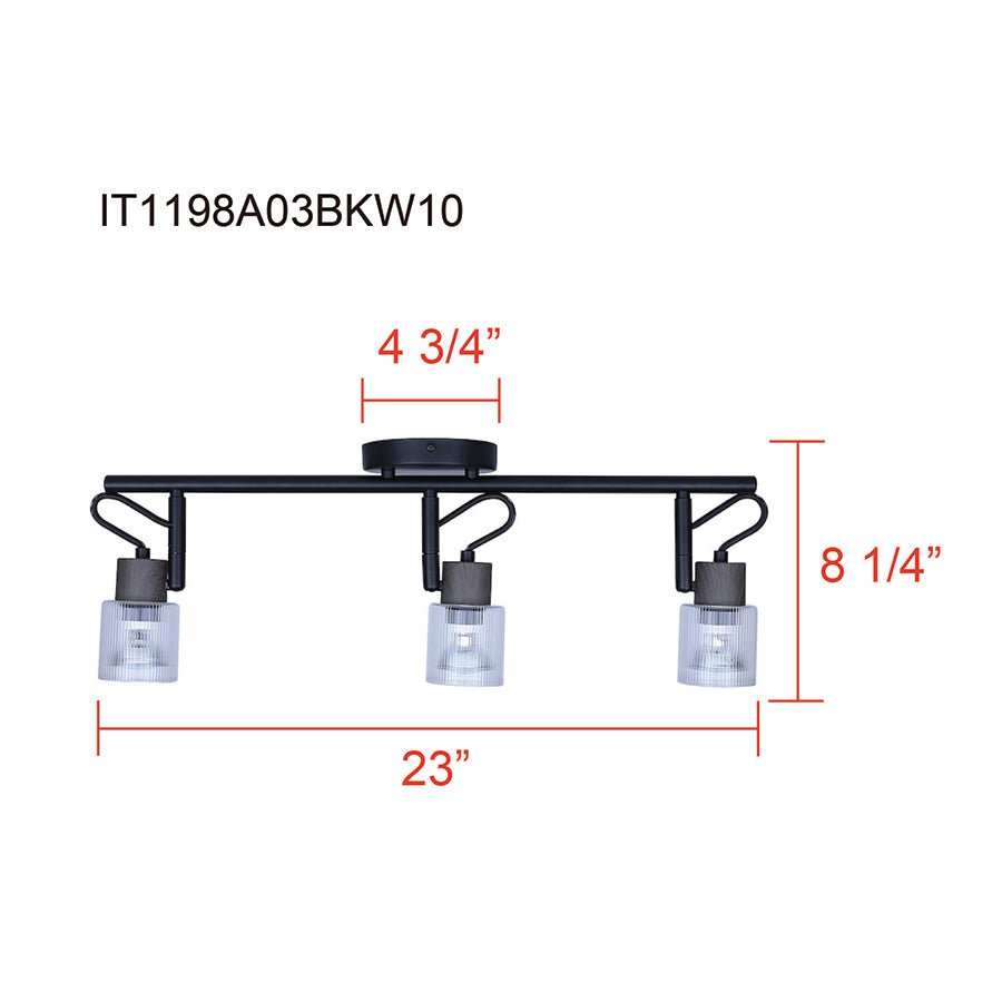 Éclairage sur rail Owen - Noir mat by Canarm | Luminaires & cie