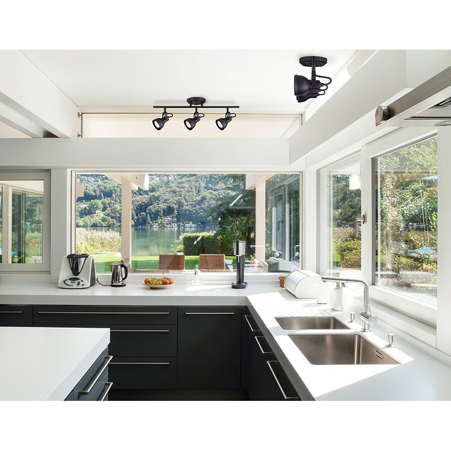 Éclairage sur rail Polo - Nickel et chrome brossé 5" 14" by Canarm | Luminaires & cie