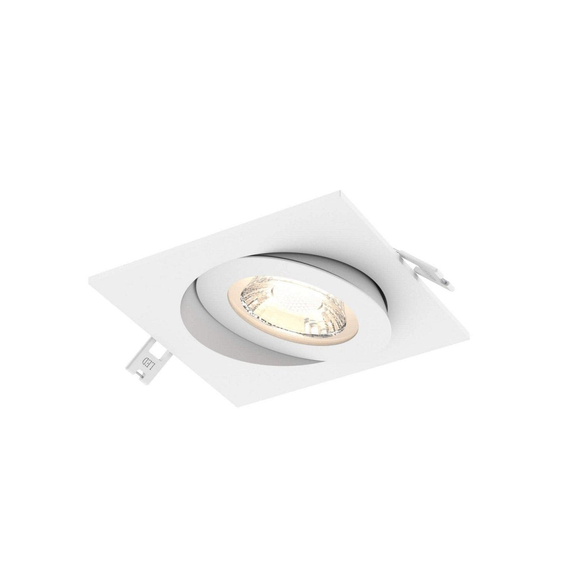 Encastré 4" carré Pivot - Blanc 2700K/3000K/3500K/4000K/5000K by dals | Luminaires & cie