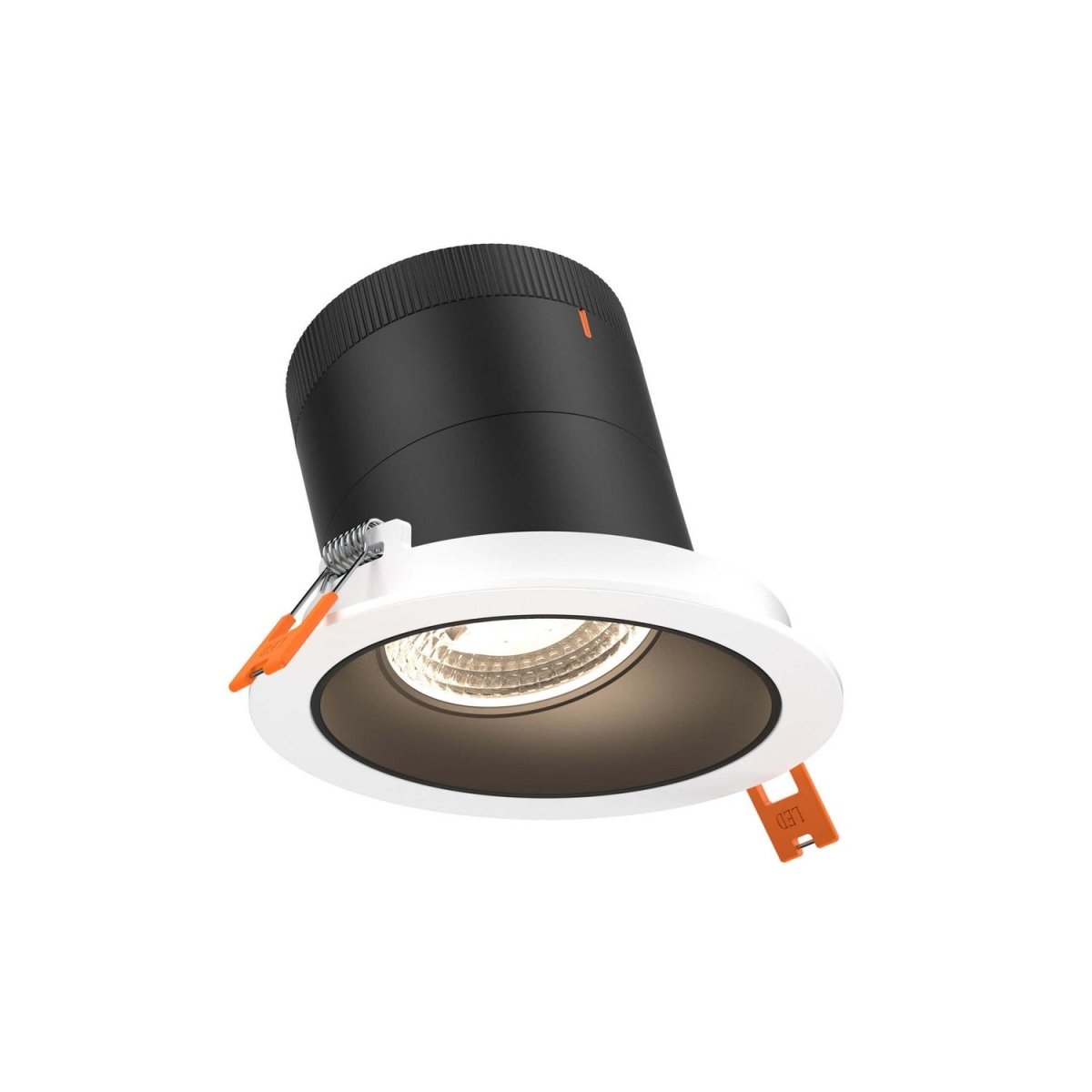 Encastré 4" rond angle Moda - 20° Blanc Noir by dals | Luminaires & cie