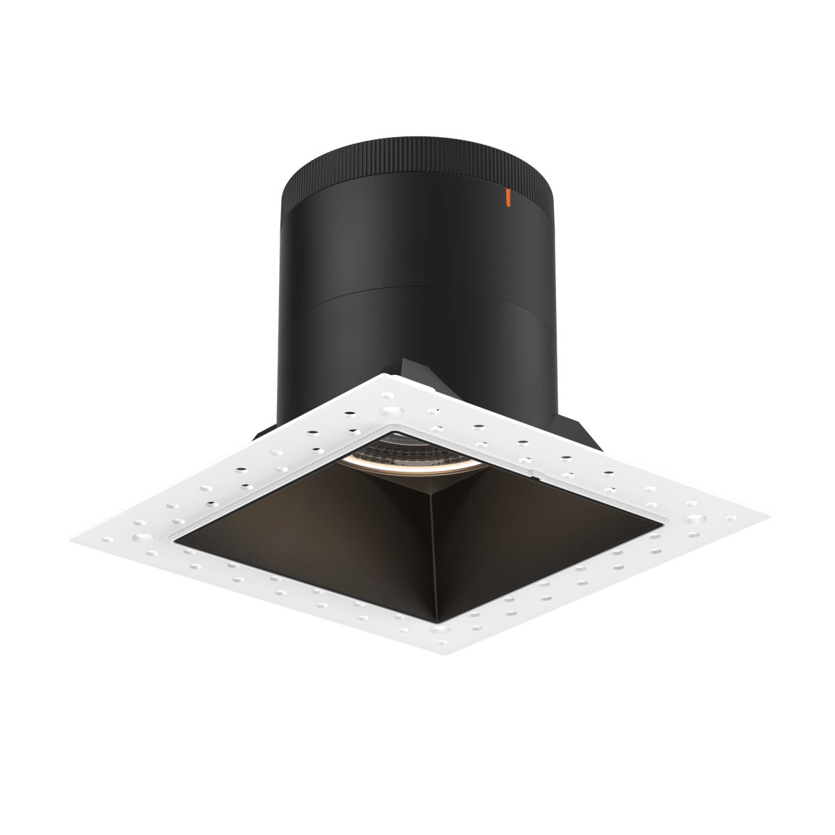 Encastré 6" carré Moda - 20° Sans cadre Noir by dals | Luminaires & cie