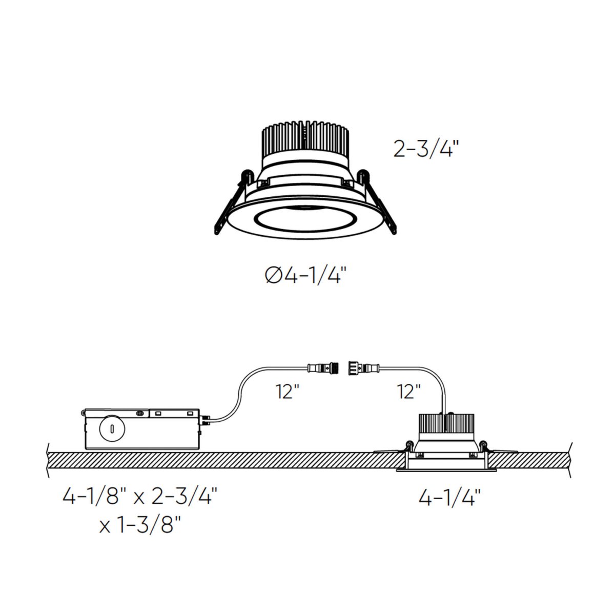 Encastré directionnel en retrait 3.5" Revolve