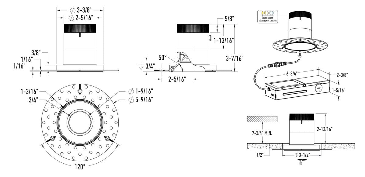 Encastré modulaire 3" Versa
