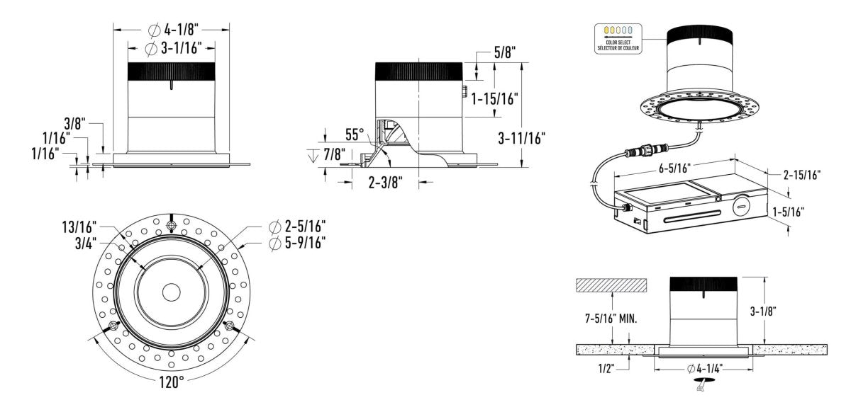 Encastré modulaire 4" Versa