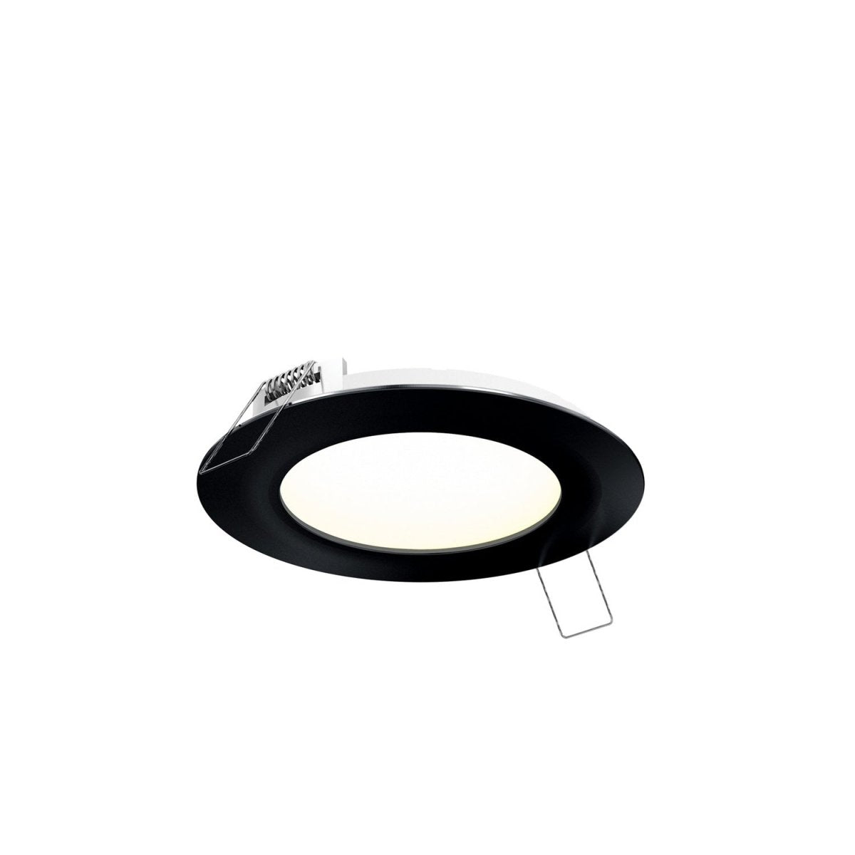 Encastré panneau DEL 6" rond Excel - Noir 6.61" by dals | Luminaires & cie