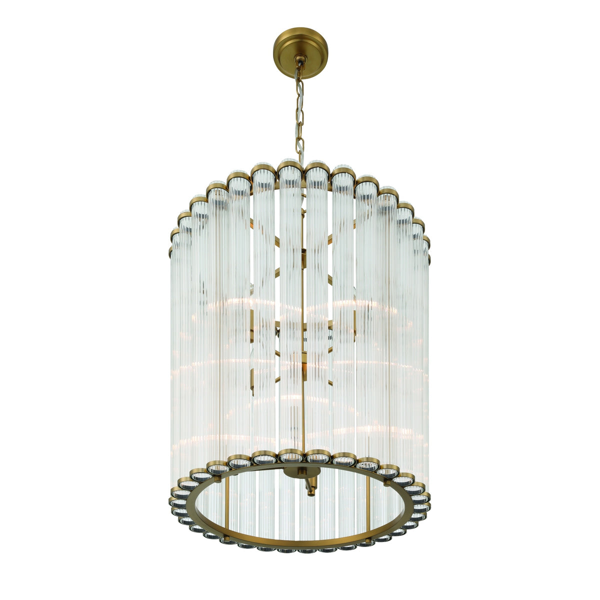 Lustre Glasbury Or – vue 3