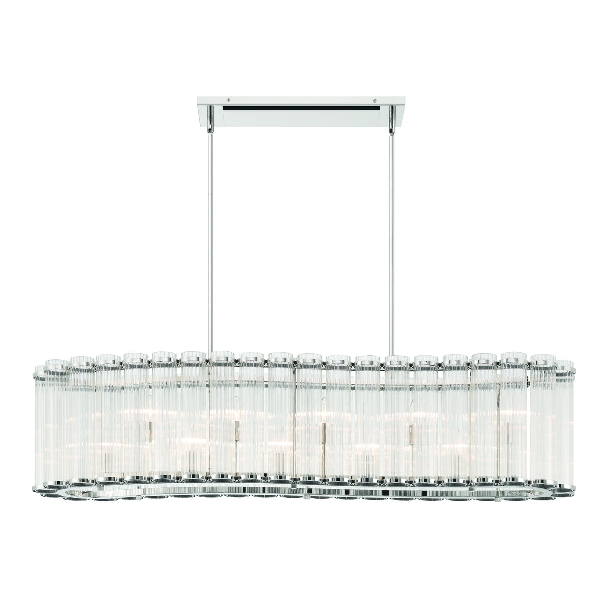 Suspension linéaire Glasbury Nickel poli – vue 2