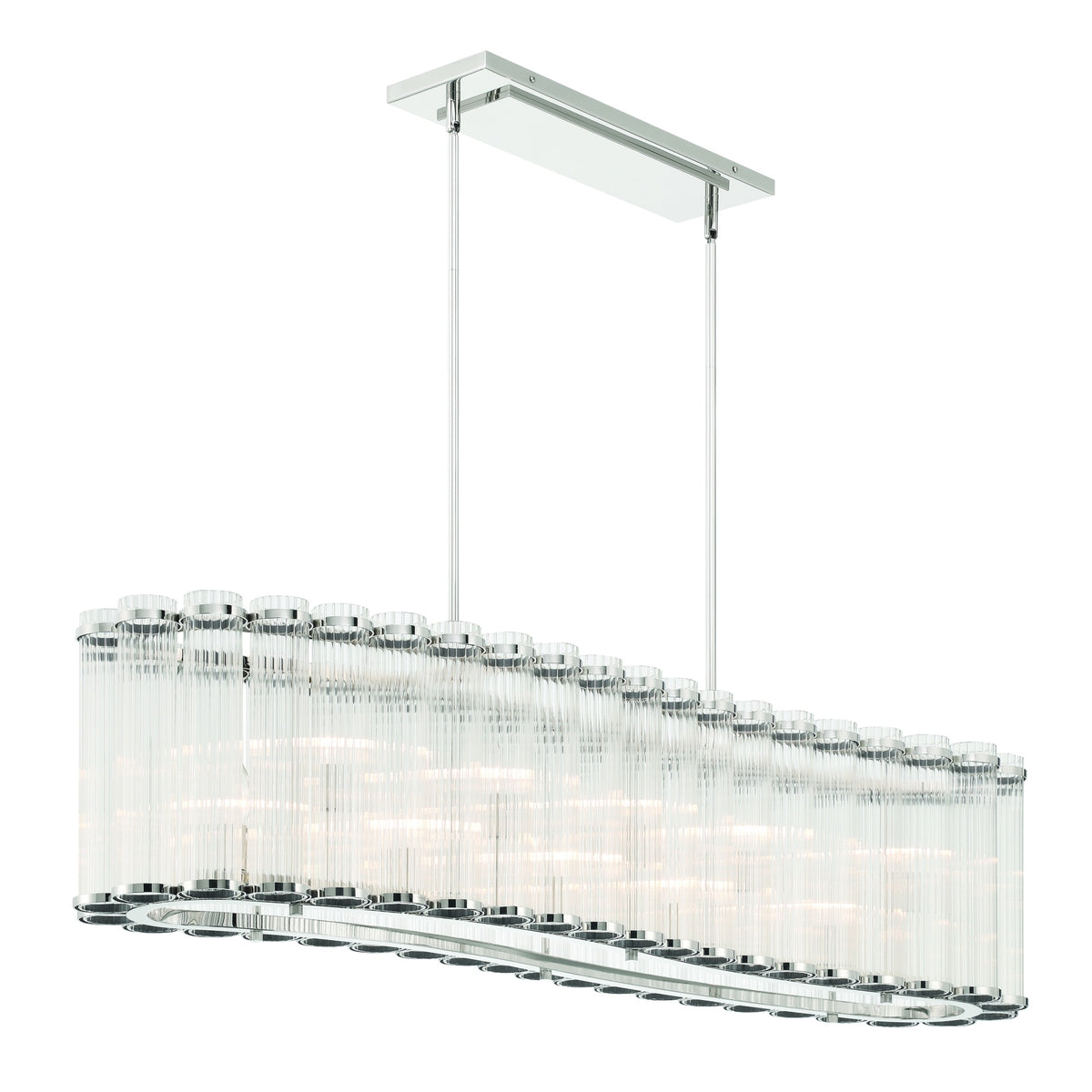 Suspension linéaire Glasbury Nickel poli – vue 3