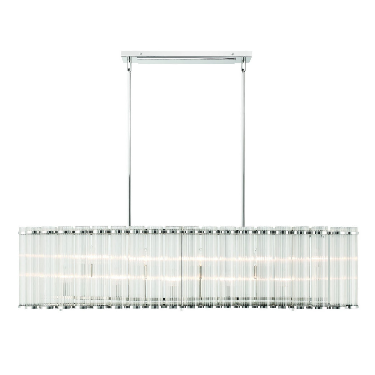 Suspension linéaire Glasbury Nickel poli – Eurofase