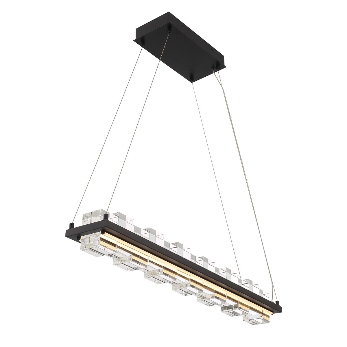 Suspension linéaire Bruco Noir mat – vue 3