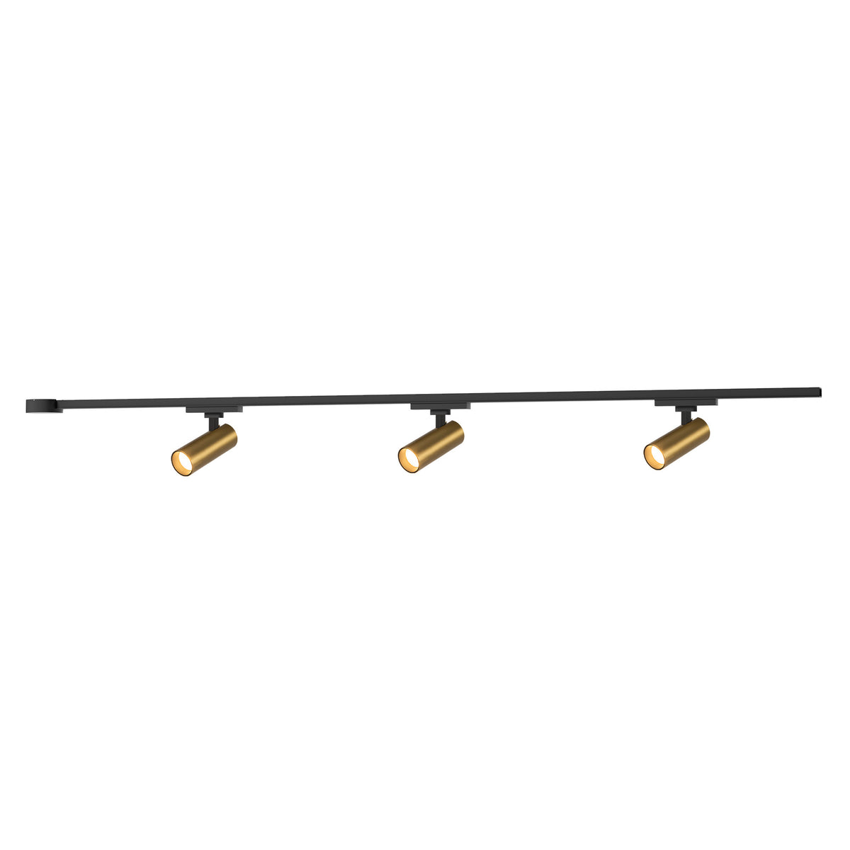 Kit de rail de plafond Trilo 2po Paolo nombre de têtes 3, Or brossé, 3000K – Kuzco Lighting